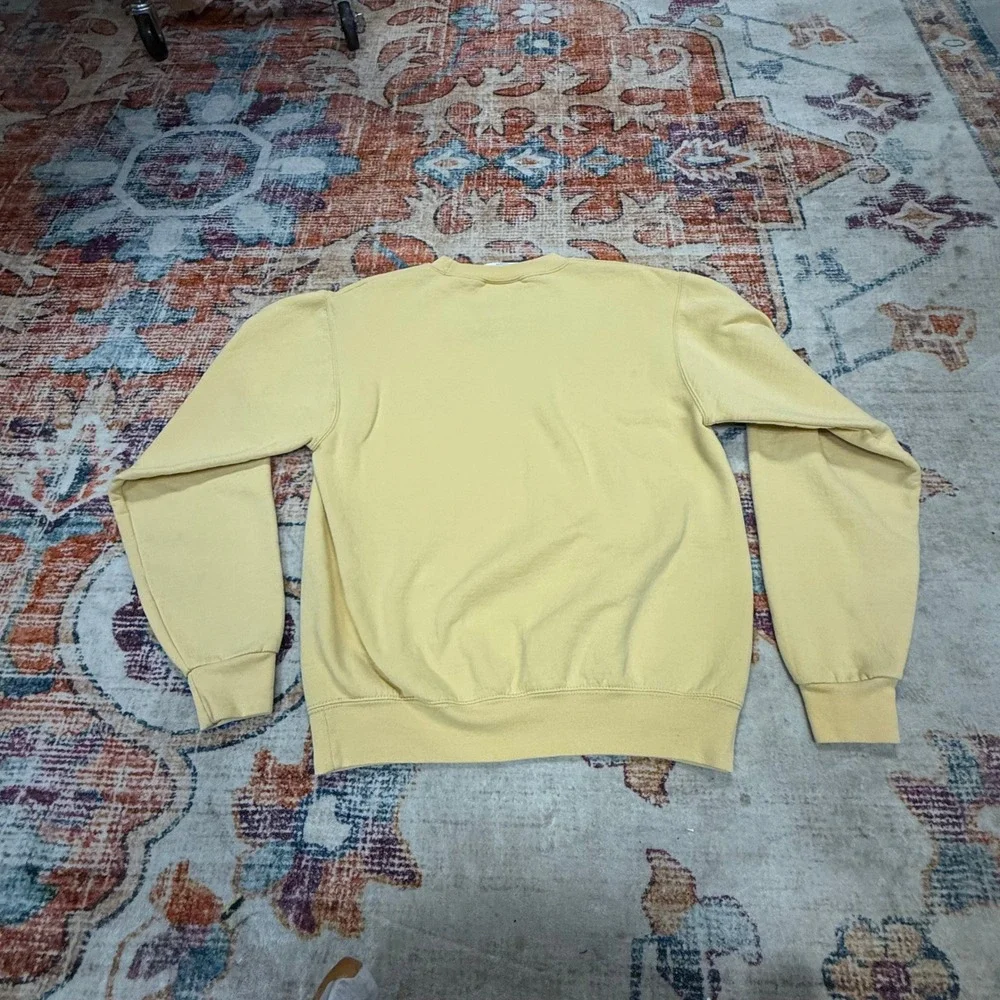 Champion Notre Dame Fighting Irish University Crew Sweatshirt Yellow Sze S FLAWS